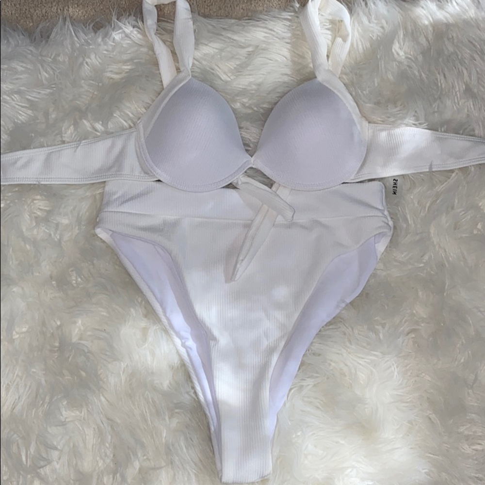 white high waisted bikini